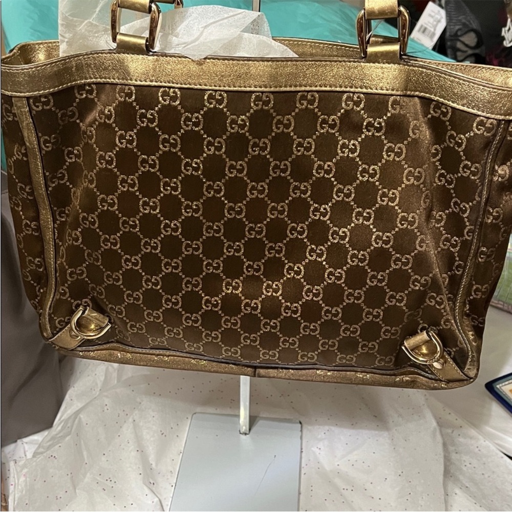 Gucci Vintage Brown and Gold Shoulder Bag - Picture 5 of 10